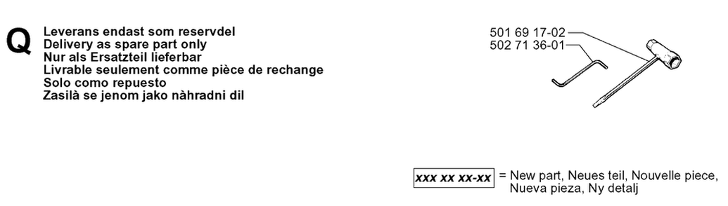 Accessories Diagram and Parts List for R13 1998-09 Husqvarna Lawn Tractor