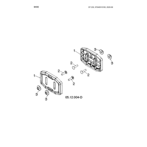 Shoe Diagram and Parts List for 970528802  Husqvarna Snow Blower