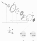 Piston  Crankshaft Diagram and Parts List for 350BF 2009-03 Husqvarna Leaf Blower / Vacuum