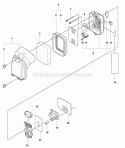 Carburetor  Air Filter Diagram and Parts List for 350BF 2009-03 Husqvarna Leaf Blower / Vacuum