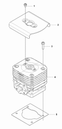 Cylinder Diagram and Parts List for 350BF 2009-03 Husqvarna Leaf Blower / Vacuum