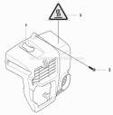 Cylinder Cover Diagram and Parts List for 350BF 2009-03 Husqvarna Leaf Blower / Vacuum