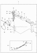 Handle  Controls Diagram and Parts List for 350BT 2009-03 Husqvarna Leaf Blower / Vacuum