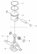 Crankshaft Diagram and Parts List for 350BT 2009-03 Husqvarna Leaf Blower / Vacuum