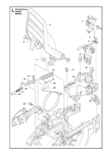 Chain Brake Diagram and Parts List for 576XP 20101000001-20130900000 Husqvarna Chainsaw