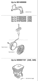 Page L Diagram and Parts List for 340 2004-03 Husqvarna Chainsaw