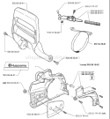 Page C Diagram and Parts List for 350EPA 350 EPA 1999-09 Husqvarna Chainsaw