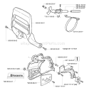Page D Diagram and Parts List for 340EPA 340 EPA 2003-01 Husqvarna Chainsaw