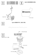 Page K Diagram and Parts List for 350 2006-06 Husqvarna Chainsaw