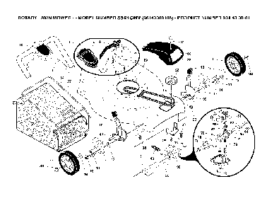 Drive Diagram and Parts List for 5521CHV (96143000106, 961430001)(2006-12) Husqvarna Lawn Mower