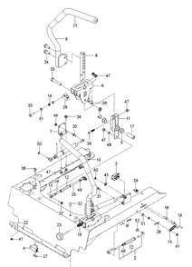 Steering Diagram and Parts List for PZ29 (9665580100)(2019-05) Husqvarna Lawn Mower