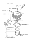 Page L Diagram and Parts List for 351 2001-06 Husqvarna Chainsaw