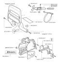 Page C Diagram and Parts List for 351 2001-06 Husqvarna Chainsaw