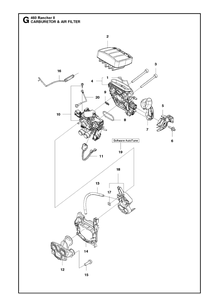 Part Location Diagram of 503400601 Husqvarna Impulse Hose
