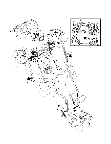 Handles Diagram and Parts List for HL1027STEA  Husqvarna Snow Blower