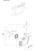 Page P Diagram and Parts List for 353 2007-08 Husqvarna Chainsaw