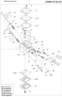 Page C Diagram and Parts List for 353 2007-08 Husqvarna Chainsaw