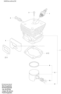 Page H Diagram and Parts List for 353 2007-08 Husqvarna Chainsaw