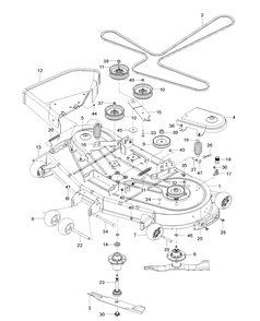 Mower Deck / Cutting Deck 2 Diagram and Parts List for Z254F (96768100200)(2018-04) Husqvarna Lawn Mower