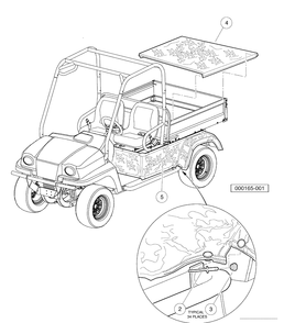 Camouflage Covers Diagram and Parts List for HUV4420G 2006-11 Husqvarna Lawn Tractor