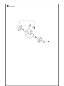 Crankshaft Diagram and Parts List for 61  Husqvarna Chainsaw