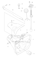 Fuel Tank Diagram and Parts List for 355FRM 2008-07 Husqvarna Brush Cutter
