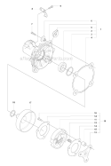 Clutch 1 Diagram and Parts List for 355FRM 2008-07 Husqvarna Brush Cutter