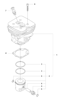 Part Location Diagram of 544144101 Husqvarna Piston Ring