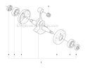 Crankshaft Diagram and Parts List for 355FXT 2007-08 Husqvarna Brush Cutter