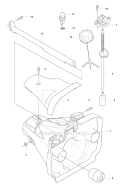 Fuel Tank Diagram and Parts List for 355FXT 2007-08 Husqvarna Brush Cutter