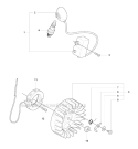 Ignition System Diagram and Parts List for 355FXT 2007-08 Husqvarna Brush Cutter