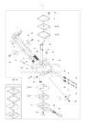 Carburetor Diagram and Parts List for 355FXT 2007-08 Husqvarna Brush Cutter