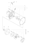 Clutch Diagram and Parts List for 355FXT 2007-08 Husqvarna Brush Cutter