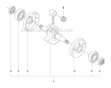 Crankshaft Diagram and Parts List for 355FXT 2011-01 Husqvarna Brush Cutter