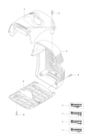 Cylinder Cover 1 Diagram and Parts List for 355FXT 2011-01 Husqvarna Brush Cutter
