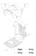Cylinder Cover 2 Diagram and Parts List for 355FXT 2011-01 Husqvarna Brush Cutter