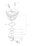 Cylinder Piston Diagram and Parts List for 355FXT 2011-01 Husqvarna Brush Cutter