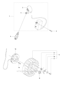 Ignition System Diagram and Parts List for 355FXT 2011-01 Husqvarna Brush Cutter
