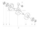 Crankshaft Diagram and Parts List for 355FX 2007-08 Husqvarna Brush Cutter