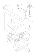 Fuel Tank Diagram and Parts List for 355FX 2007-08 Husqvarna Brush Cutter