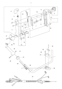 Handle  Controls Diagram and Parts List for 355FX 2007-08 Husqvarna Brush Cutter