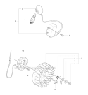 Ignition System Diagram and Parts List for 355FX 2007-08 Husqvarna Brush Cutter