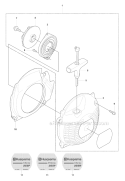 Starter Diagram and Parts List for 355FX 2007-08 Husqvarna Brush Cutter