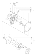 Clutch Diagram and Parts List for 355FX 2007-08 Husqvarna Brush Cutter