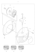 Starter Diagram and Parts List for 355RX 2007-08 Husqvarna Brush Cutter