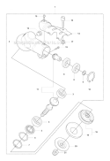 Bevel Gear Diagram and Parts List for 355RX 2007-08 Husqvarna Brush Cutter