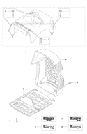 Cylinder Cover 2 Diagram and Parts List for 355RX 2011-01 Husqvarna Brush Cutter
