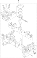 Short Block Diagram and Parts List for 355RX 2011-01 Husqvarna Brush Cutter