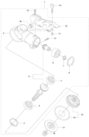 Bevel Gear Diagram and Parts List for 355RX 2011-01 Husqvarna Brush Cutter