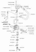 Cylinder Piston  Muffler Diagram and Parts List for 356BT X-Series - 2004-10 Husqvarna Leaf Blower / Vacuum